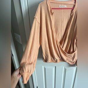 Free People crossover beach sweater